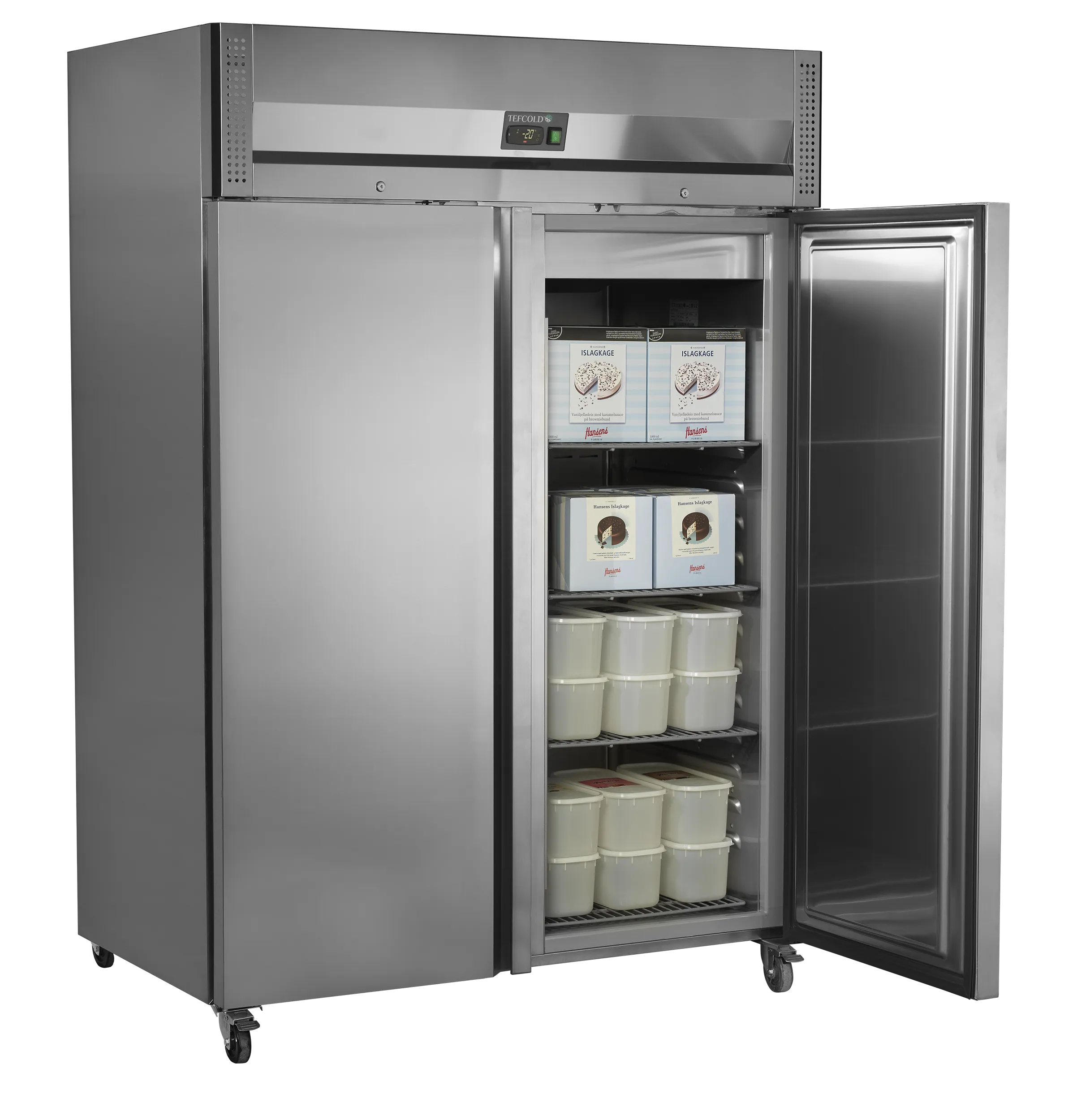 Tefcold RF1420X1 Heavy Duty 1300 Ltr Upright Double Door Stainless Steel Freezer