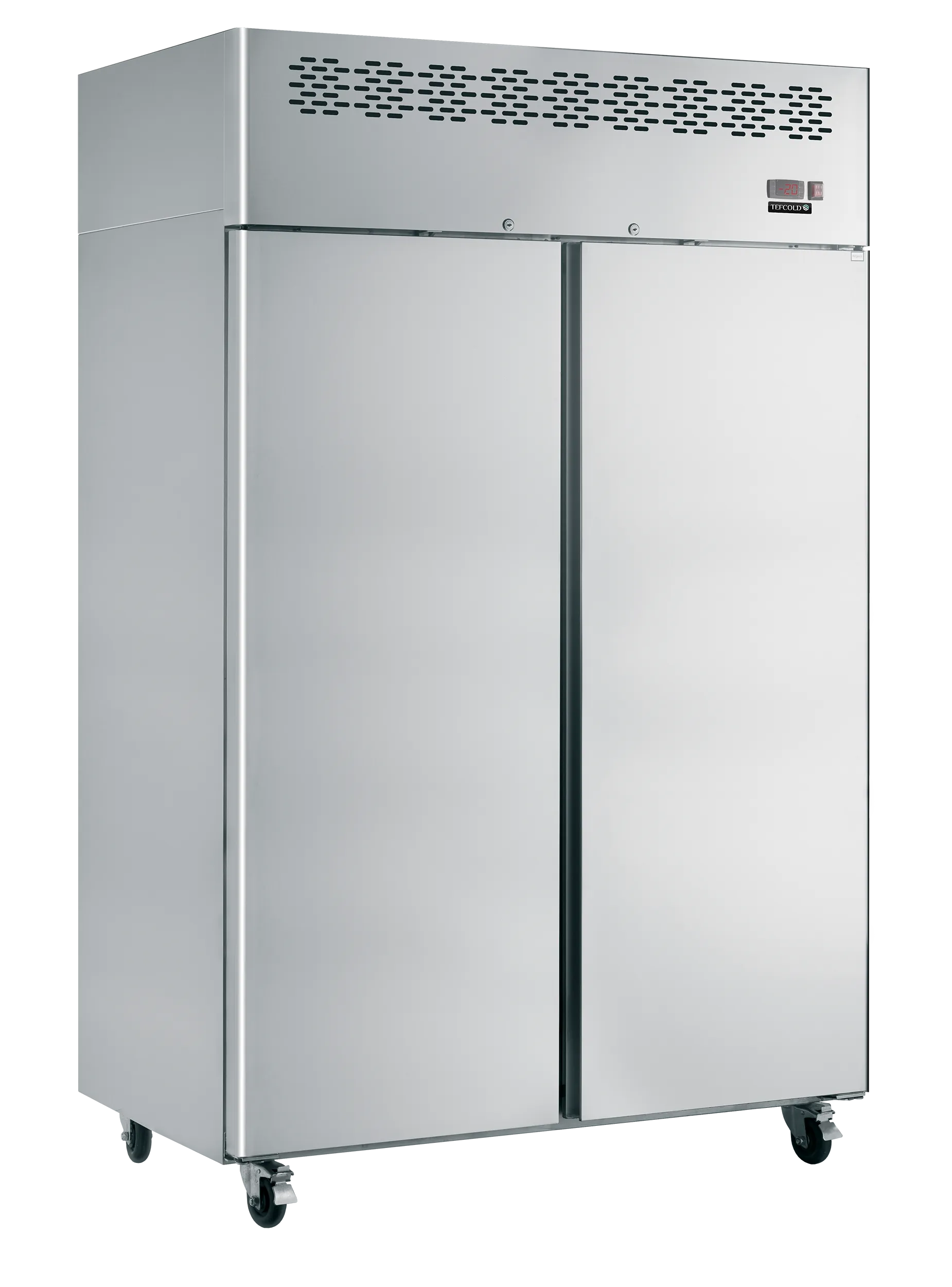 Tefcold CAF1250 Medium Duty 1300 Ltr Upright Double Door Stainless Steel Freezer