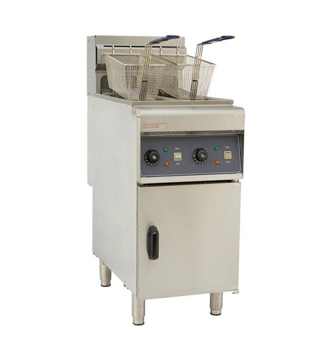 Free Standing Twin Tank Electric Fryer – 2 x 10 Liters