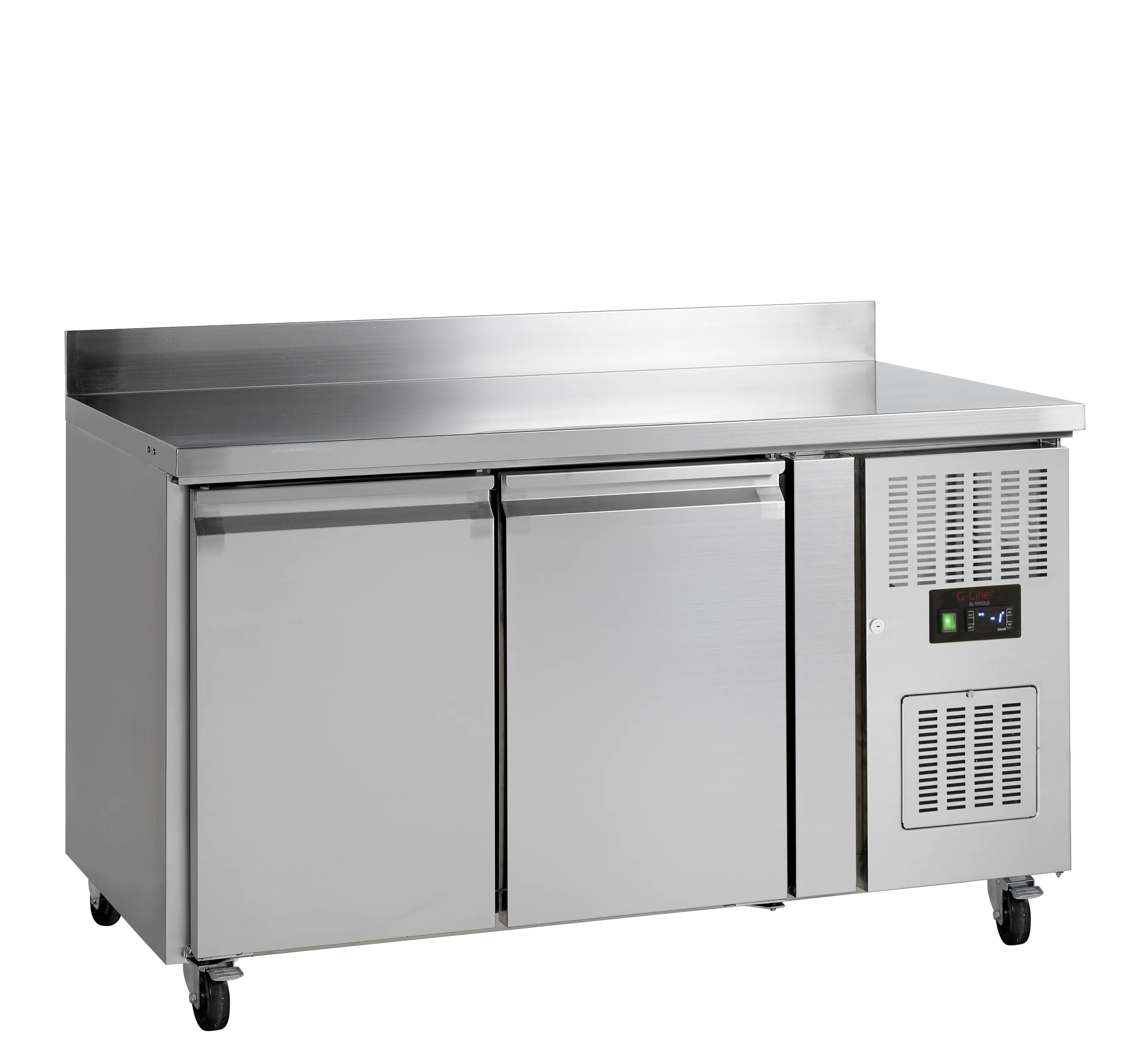 Tefcold 2 Door 282 litre Gastronorm 1/1 Fan Assisted Refrigerated Prep Counter with Splashback
