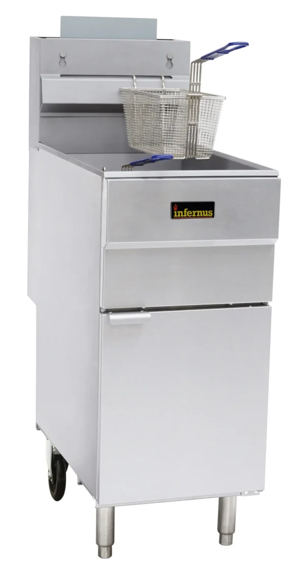 4 Burner Single Tank Twin Basket Gas Fryer – 23 Liters
